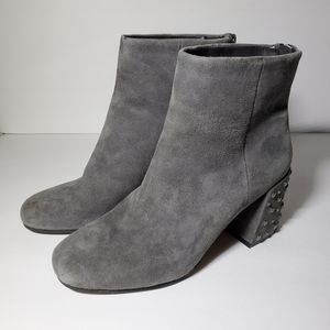 Gray Gap Square To Studded Suede Booties Size 7.5
